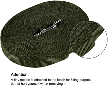 Schleppleine Nylon Hundeleine 15m Robust & Wetterfest Green