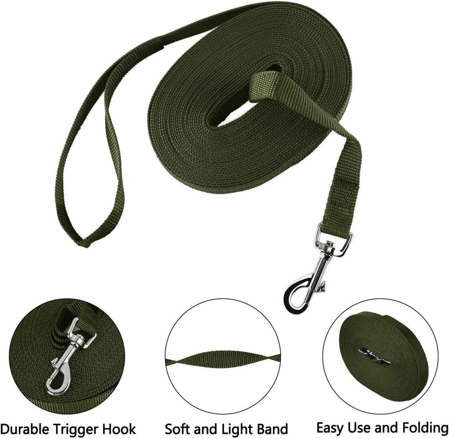Schleppleine für Hunde Trainingsleine Nylon 20m Green