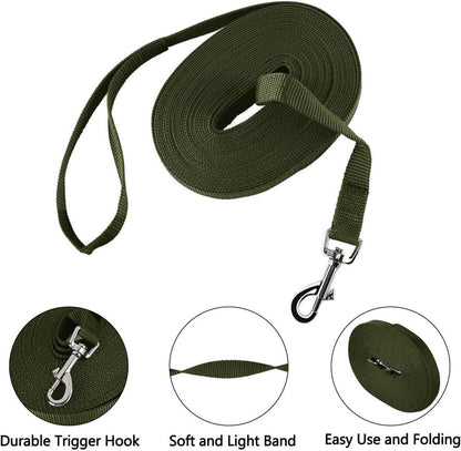 Schleppleine für Hunde Trainingsleine Nylon 20m Green