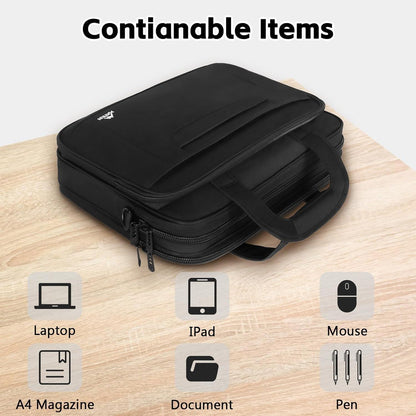 Laptoptasche 15,6 Zoll Schwarz Aktentasche Business