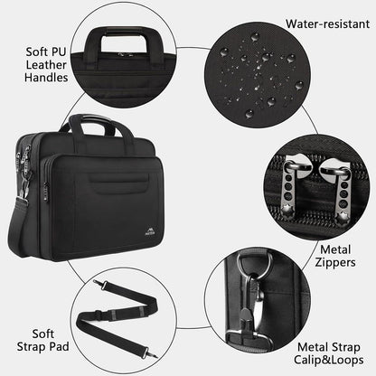 Laptoptasche 15,6 Zoll Schwarz Aktentasche Business