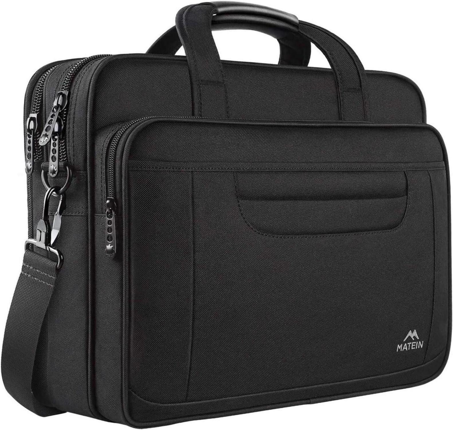 15.6 Zoll Aktentasche Laptop Tasche Business Schulter Schwarz