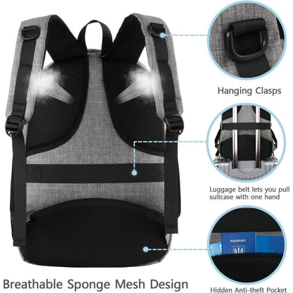 Reise Laptop Rucksack 15.6 Zoll USB Ladeanschluss