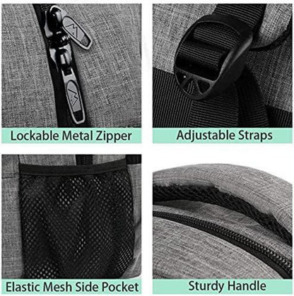 MATEIN Laptop Rucksack 15.6 Zoll USB Business Herren Damen Grau