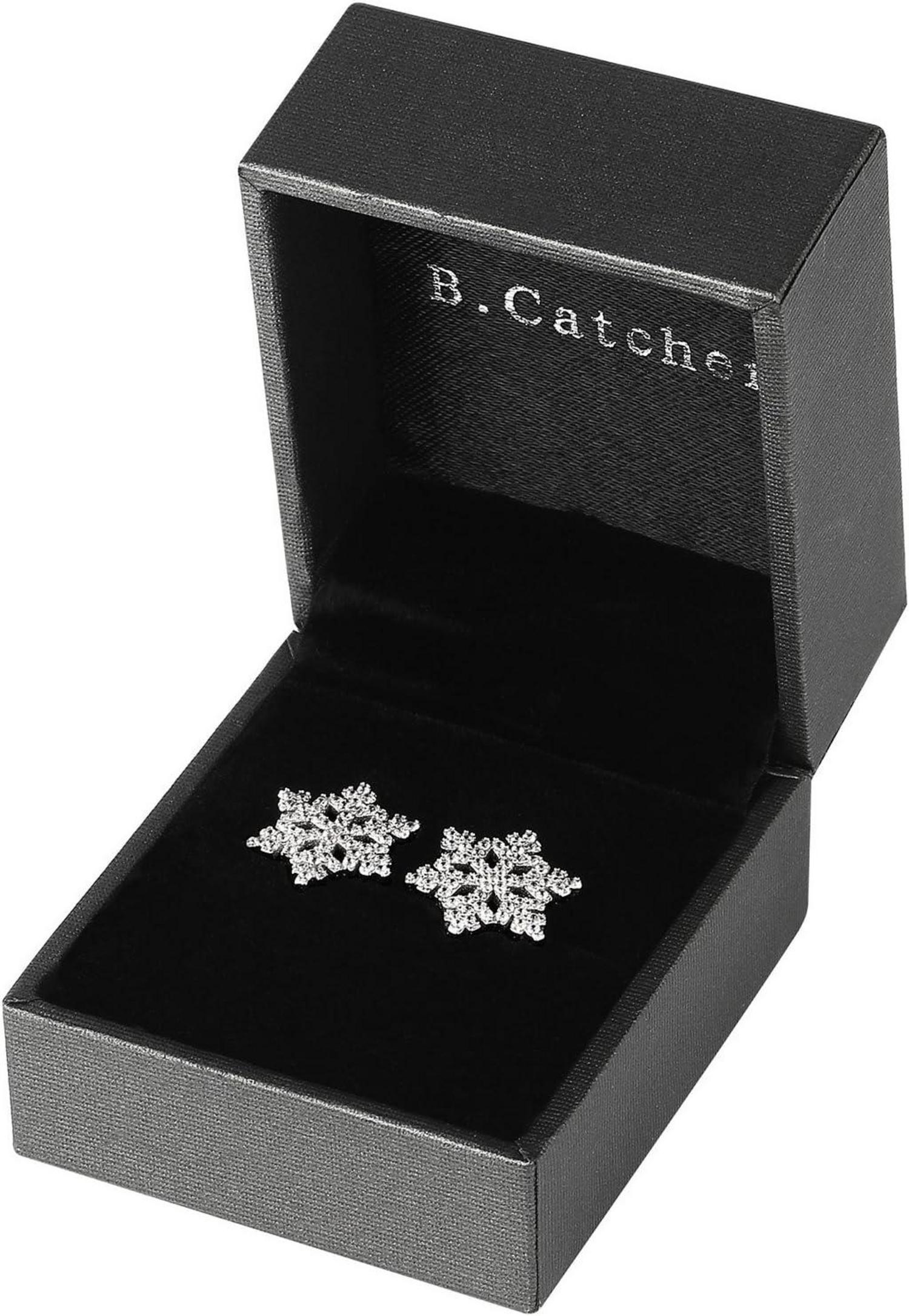 Ohrringe 925 Silber Ohrstecker Damen Schneeflocken Die Eiskönigin Set