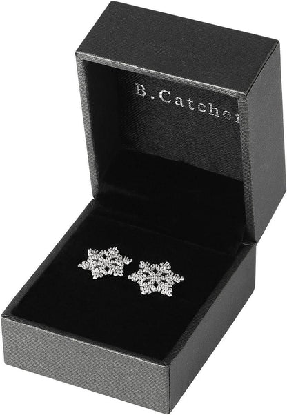 Ohrringe 925 Silber Ohrstecker Damen Schneeflocken Die Eiskönigin Set
