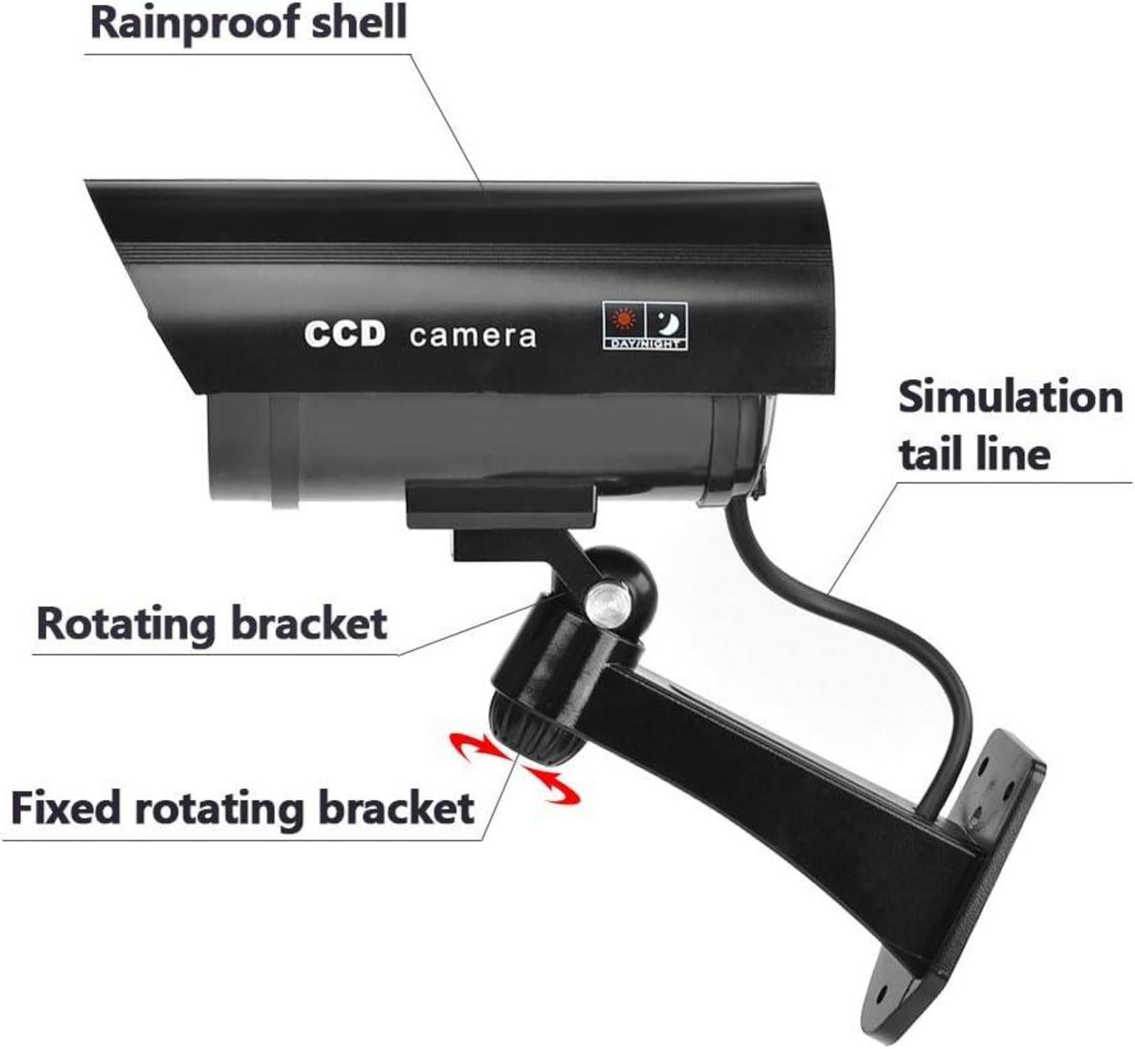 Attrappe Kamera CCTV Dummy mit Blinkender LED - Schwarz