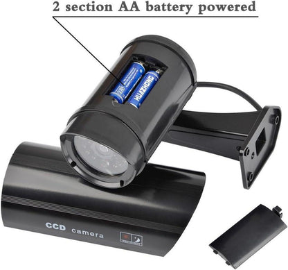 Dummy Überwachungskamera 2 Stück mit LED Attrappe CCTV Fake Kamera Schwarz
