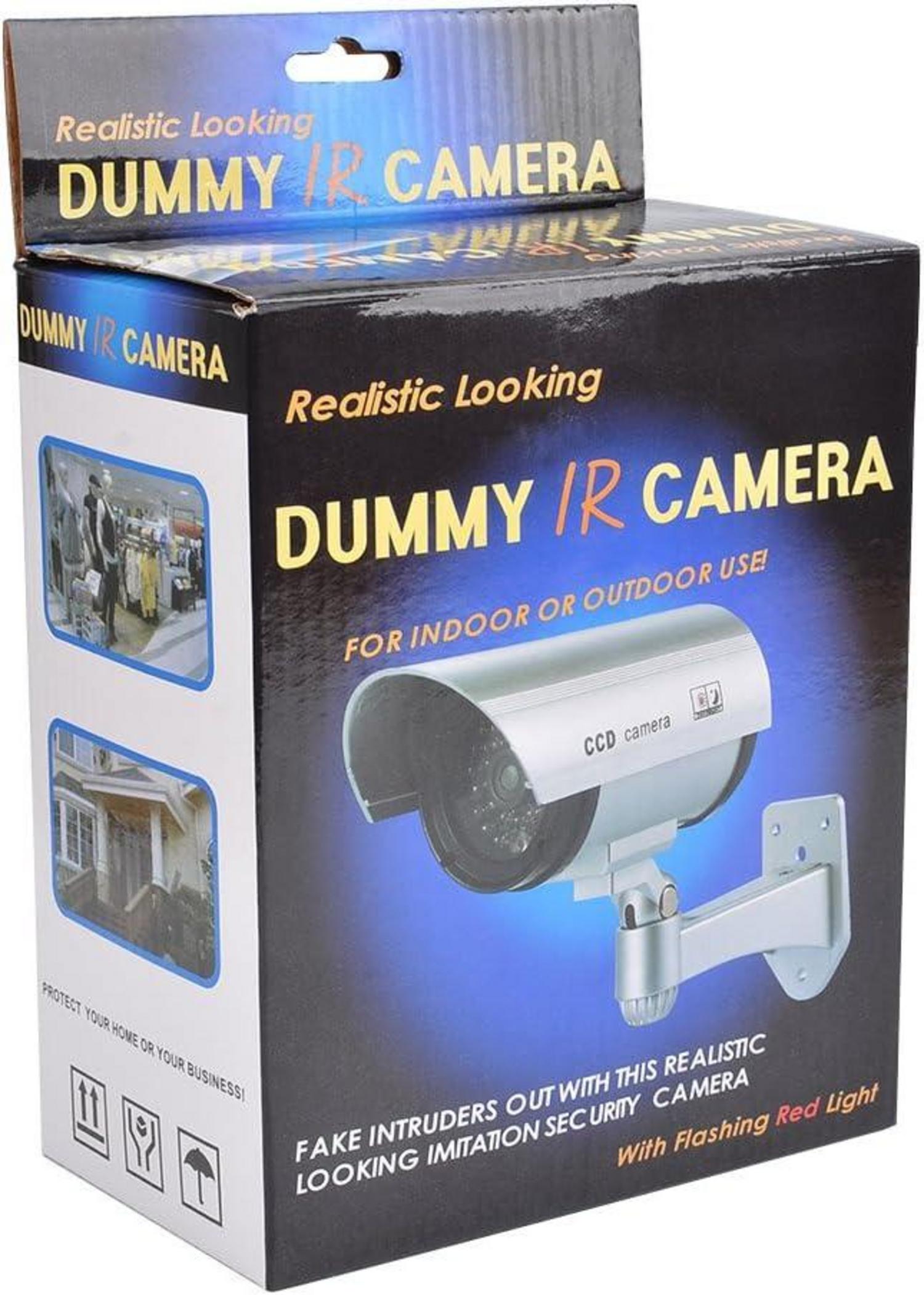 Attrappe Kamera CCTV Dummy Überwachungskamera LED Fake - Schwarz