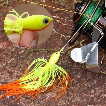 Buzzbait Spinnerbait Topwater Köder Barsch Hecht Angeln 4er