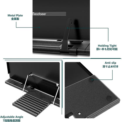 Metall Leseständer Buchständer 7 Winkel Faltbar 28x18cm