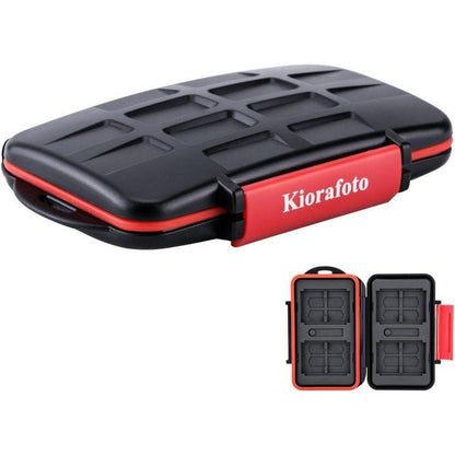 Kiorafoto SD Karten Aufbewahrung Wasserdicht mit Karabiner