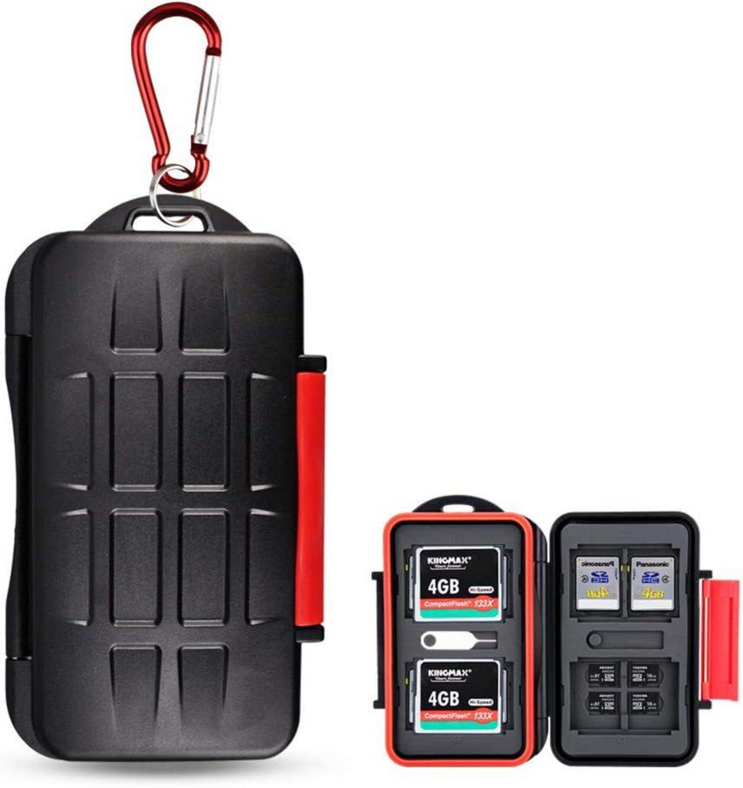 Professionelles Wasserdichtes SD Card Case mit Karabiner