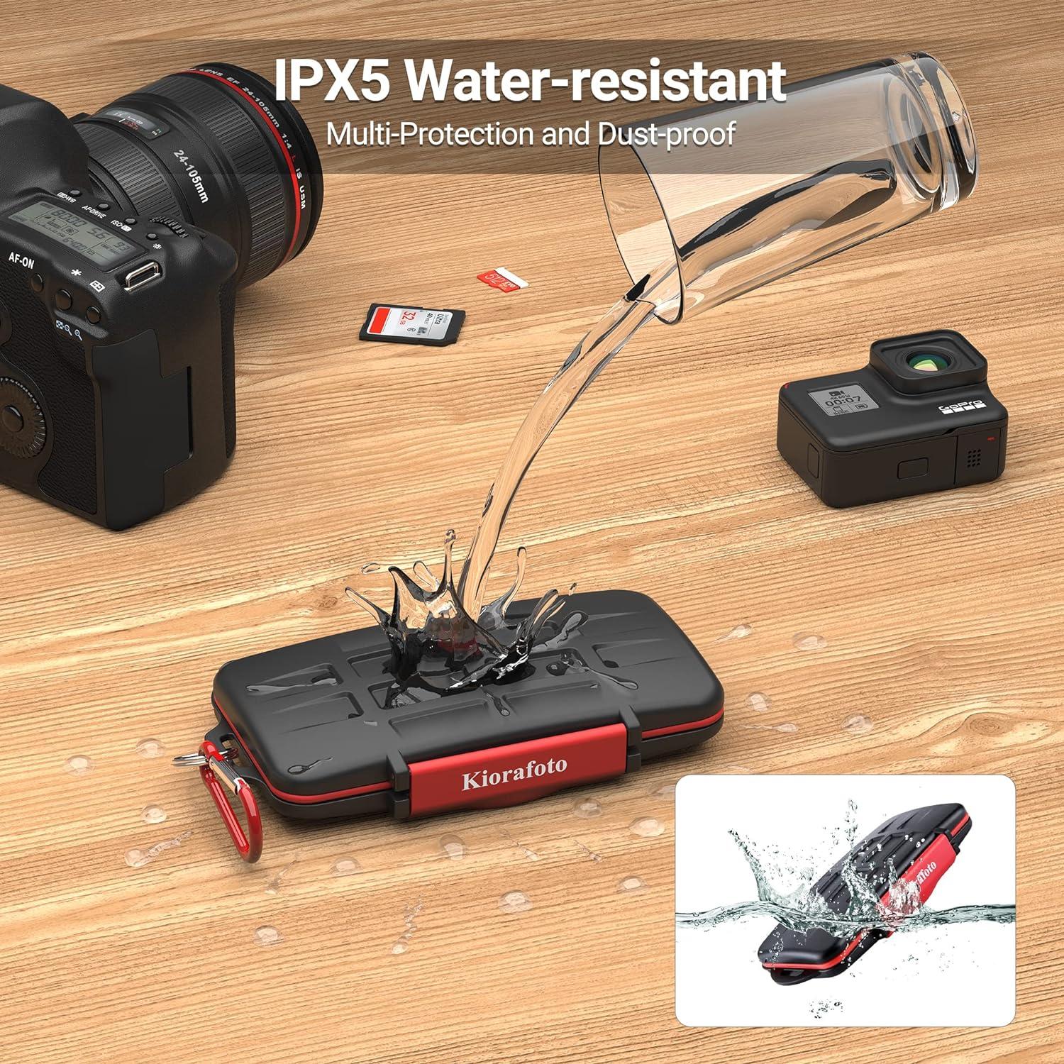Professionelles Wasserdichtes SD Card Case mit Karabiner