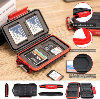 Kiorafoto SD Karten Aufbewahrung Case 28 Slots CF SD Micro Wasserdicht Anti-Verlust