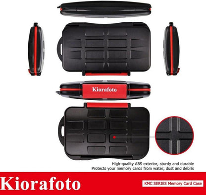 Kiorafoto SD Karten Aufbewahrung Case 28 Slots CF SD Micro Wasserdicht Anti-Verlust