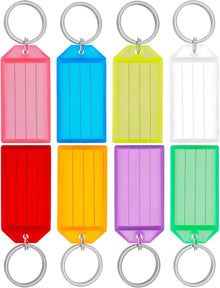 Beschriftbare Schlüsselanhänger Kunststoff 20er Pack 8 Farben