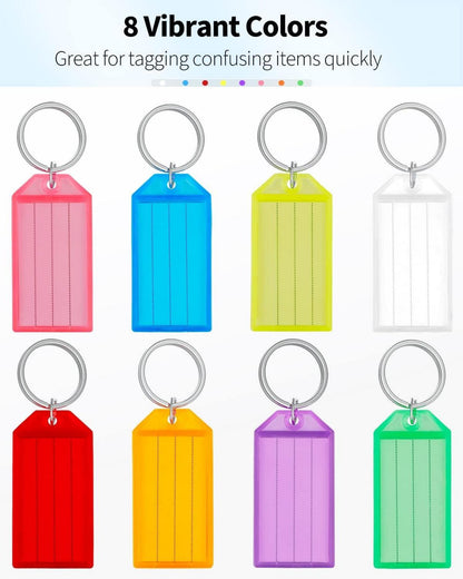 20er Pack Kunststoff Schlüsselanhänger beschriftbar, 8