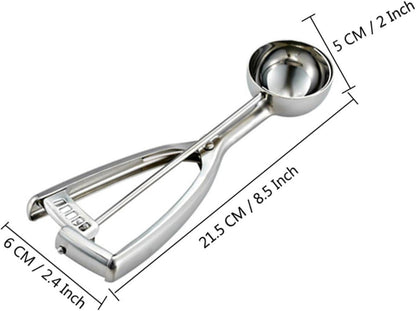 Eisportionierer Edelstahl 5CM Durchmesser Auslöser für