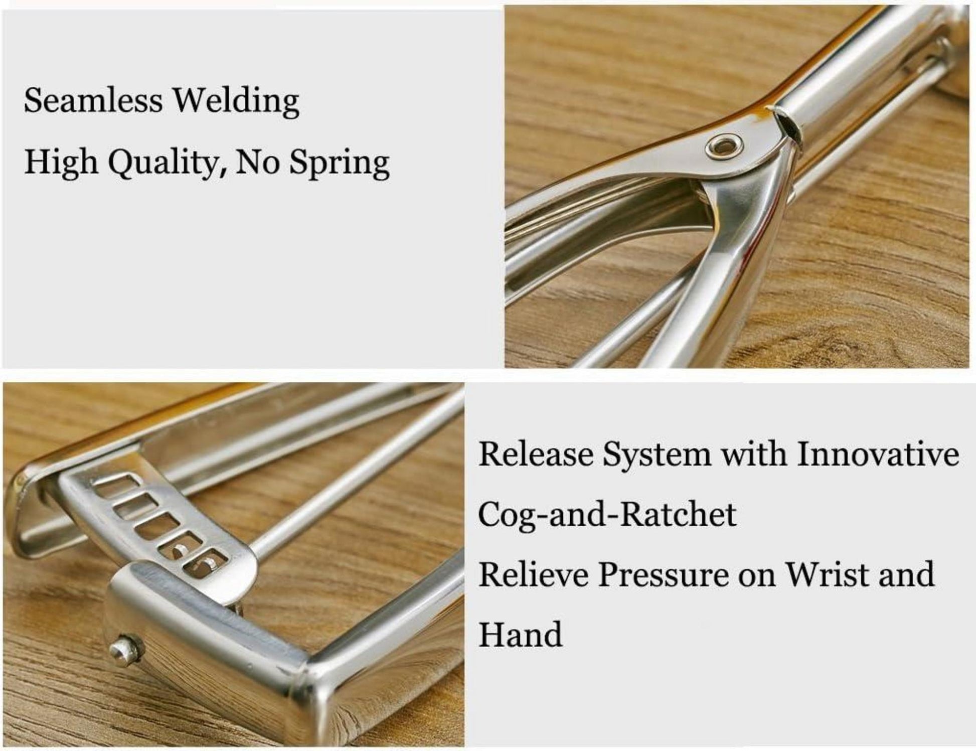 Fayomir Edelstahl Eisportionierer Eislöffel 5CM Durchmesser