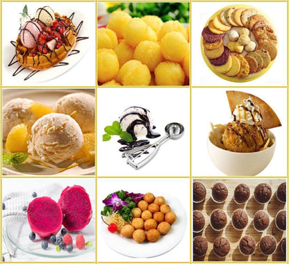 Eisportionierer Edelstahl Auslöser 5CM 2 Zoll Eiscreme Plätzchen Kuchen