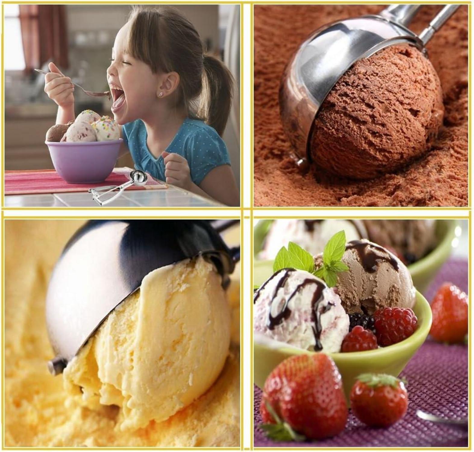 Eisportionierer Auslöser Edelstahl 4CM Durchmesser für Eiscreme