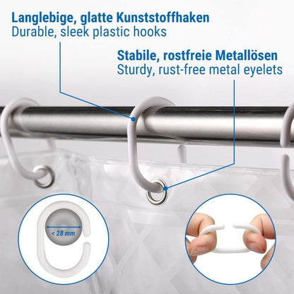 Duschvorhang 3D Rhombus Transparent Eva Wasserdicht Anti Schimmel