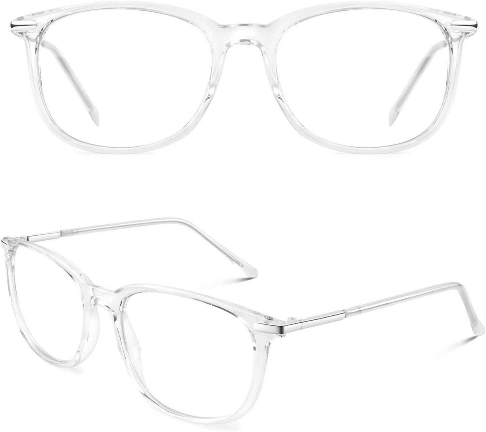 Nerdbrille ellipse Vintage Look Clear Lens 40er 50er Jahre