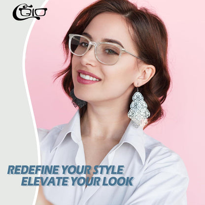 CGID Klassische Nerdbrille ellipse Vintage Look 50er Jahre