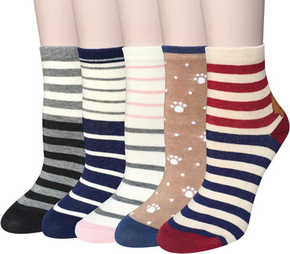 5 Paar Lustige Bunte Tiere Socken Baumwolle Geschenk Einheitsgröße
