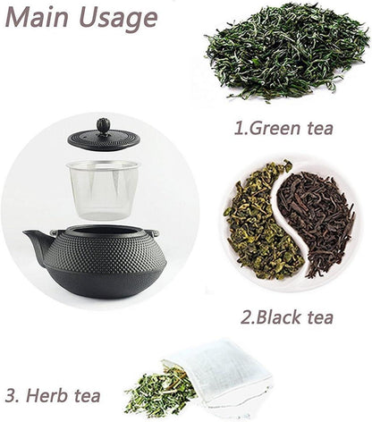 Japanische Teekanne Gusseisen mit Tee Sieb 800ml