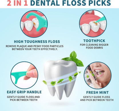 Zahnseide Sticks Minze Dental Floss Zahnreinigung Zwischenräume 300