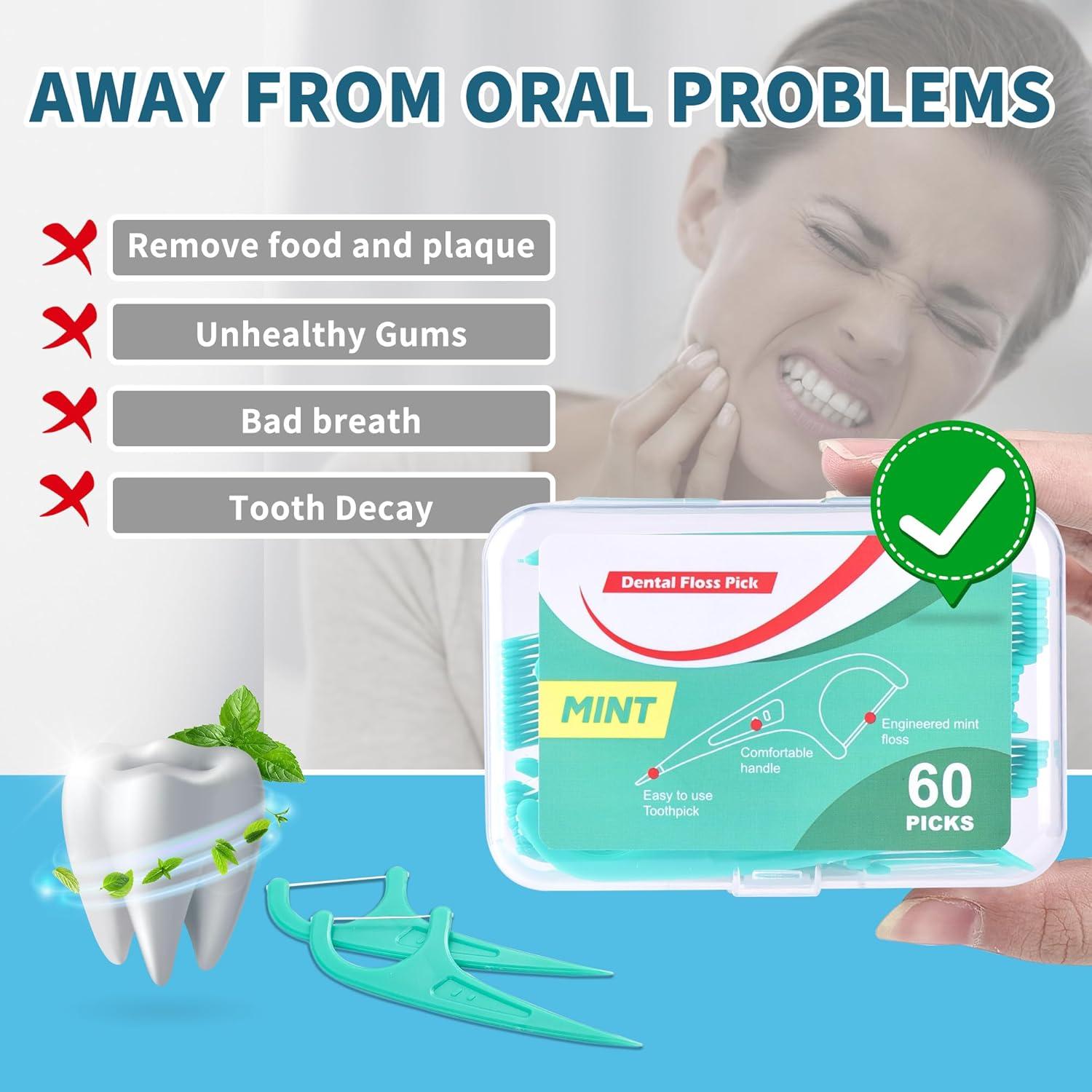 Zahnseide Sticks Minze 300 Stk. Dental Floss Zahnreinigung Mint