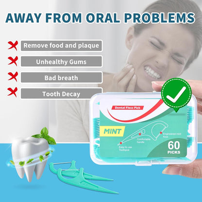 Zahnseide Sticks Minze 300 Stk. Dental Floss Zahnreinigung Mint