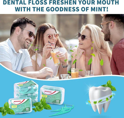 Zahnseide Sticks Minze Zahnstocher Geschmack Mint Dental Floss 300