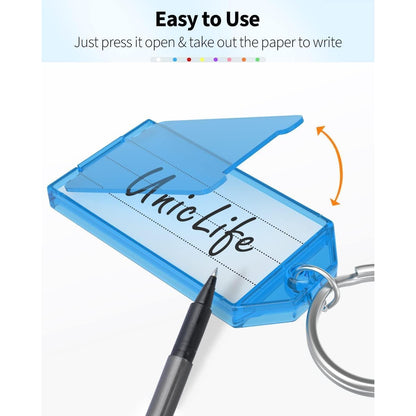 40er Pack Robuste Kunststoff Schlüsselanhänger 8 Farben