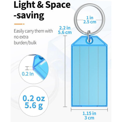 40er Pack Robuste Kunststoff Schlüsselanhänger 8 Farben