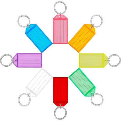 40er Pack Robuste Kunststoff Schlüsselanhänger 8 Farben