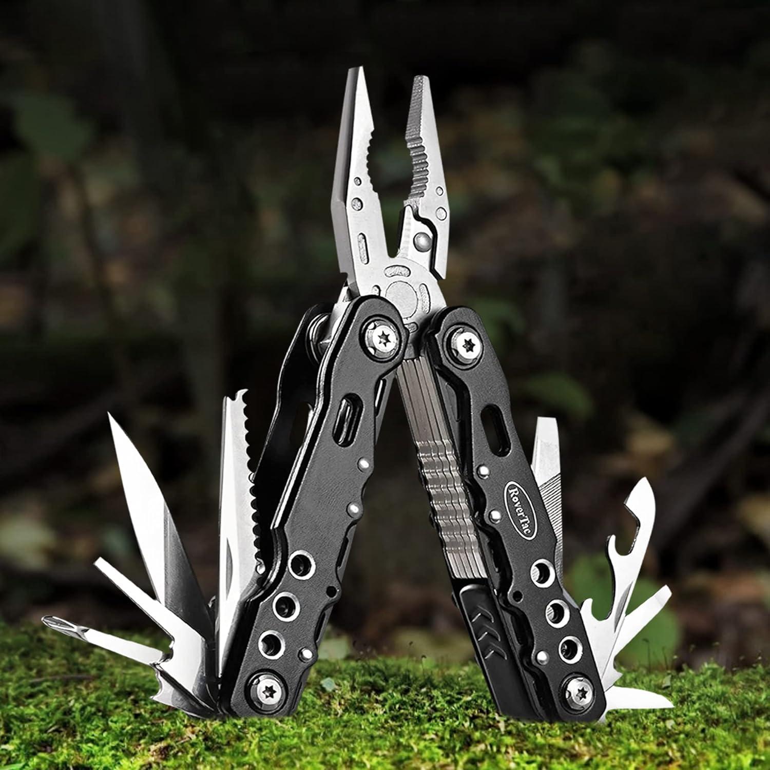 RoverTac Multitool Zange Taschenmesser 14in1 Multi Tool Survival Kit