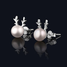 Perlen Ohrringe Damen 925 Sterling Silber Ohrstecker 6mm