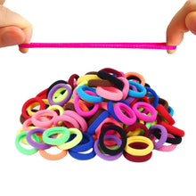 200 Mini Haargummis Elastische Haarbänder für Kinder multifarbig