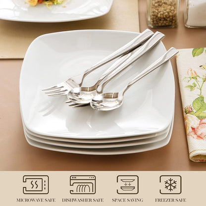 MALACASA Dessertteller Set 6er Porzellan 16,7cm Personen