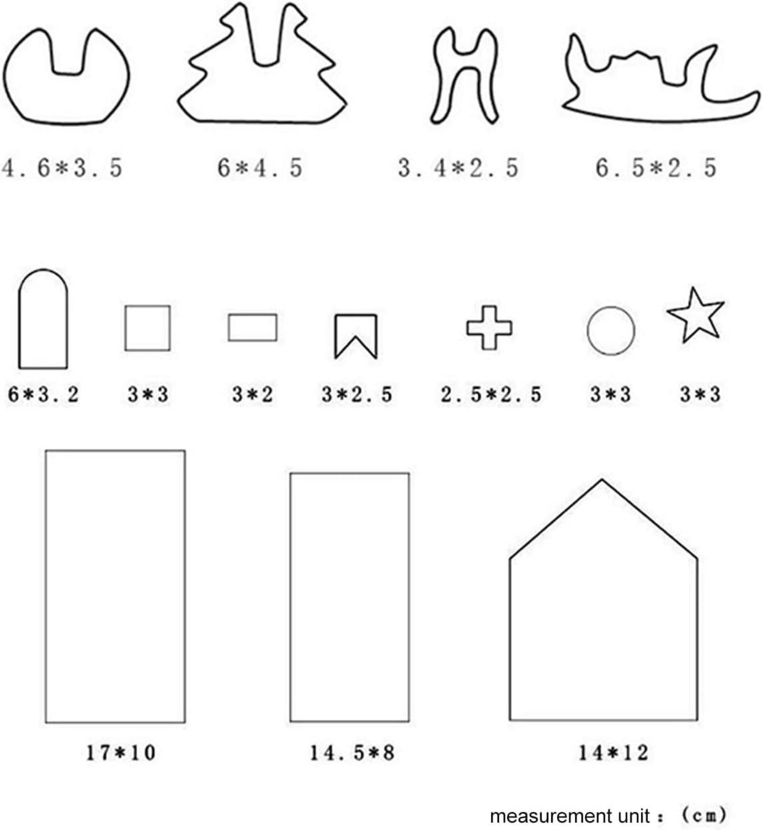 Ausstechformen Weihnachten Lebkuchenhaus Ausstecher Set 28 Stück Edelstahl Plätzchen Cookie Cutters