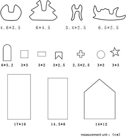 Ausstechformen Weihnachten Lebkuchenhaus Ausstecher Set 28 Stück Edelstahl Plätzchen Cookie Cutters