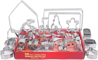 Ausstechformen Set Weihnachten 28tlg Edelstahl Plätzchen Ausstecher