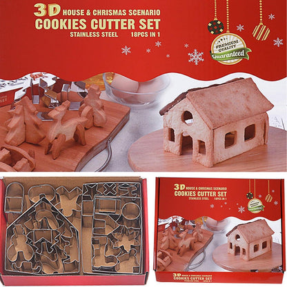 Ausstechformen Weihnachten Lebkuchenhaus Set 28-teilig Edelstahl