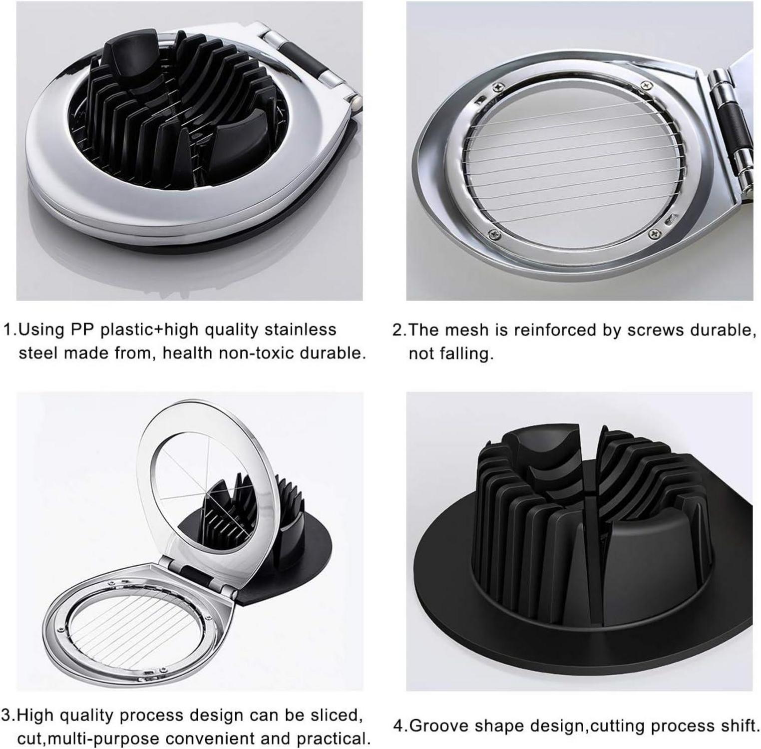 Edelstahl Eierschneider 2-in-1 Eierschneider Metall 304 Edelstahl