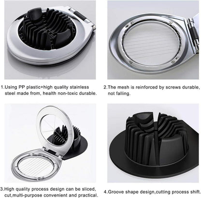 Edelstahl Eierschneider 2-in-1 Eierschneider Metall 304 Edelstahl