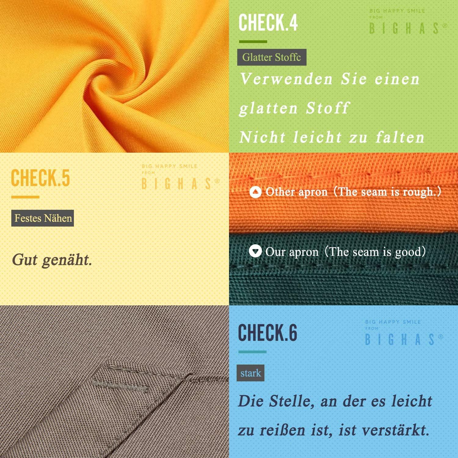 Verstellbare Schürze Extra lange Bänder 18 Farben 27Wx32L - Beige