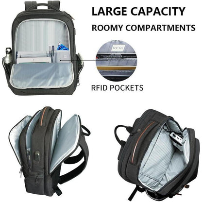 KROSER Laptop Rucksack 17,3 Zoll Wasserabweisend
